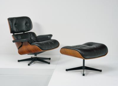 A lounge chair mod. 670 with ottoman mod. 671, designed by Charles & Ray Eames - Design