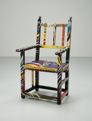 A unique high-back chair mod. “Cats 2017”, designed and manufactured by Johann Rumpf - Design