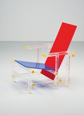 A unique chair mod. “Acrylic Rietveld”, designed by Alessandro Guerriero - Design