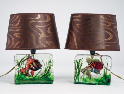 Two table lamps Aquarium, Gino Cenedese, - Design