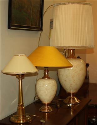 3 Tischlampen, - Kunst, Antiquitäten und Möbel
