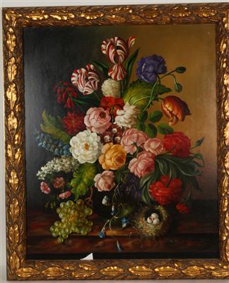 Künstler 20. Jh. Blumen in Vase, - Arte e antiquariato