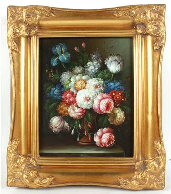 Künstler Ende 20. Jh. Blumen in Vase, - Kunst, Antiquitäten und Möbel
