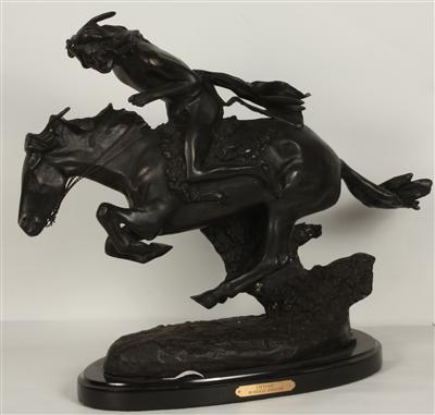 "Cheyenne" Bronzeguß, - Antiques and art