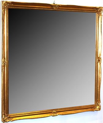Salonspiegel im Barockstil profilierter Weichholzrahmen teilweise ornamental massegeziert, - Kunst, Antiquitäten und Möbel