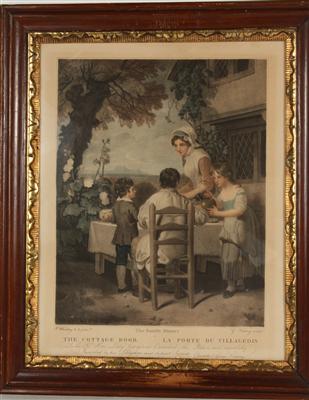 "The Family Dinner" Lithographie - Antiques and art