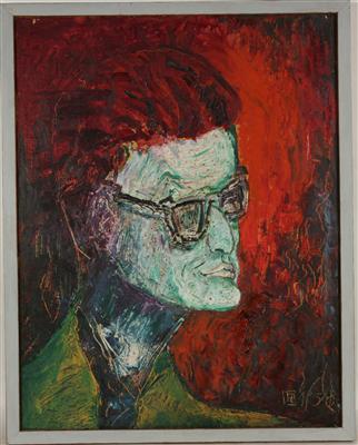 Künstler Mitte 20. Jh. Portrait eines Herren mit Brille, - Antiques and art