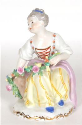 Mädchen mit Rosengirlande Porzellan Augarten, - Antiques and art