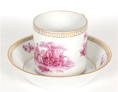 Schale mit Untertasse, - Antiques and art