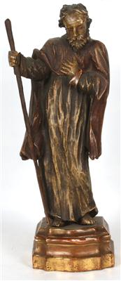 Heiliger mit Hirtenstab Holz geschnitzt, - Antiques and art