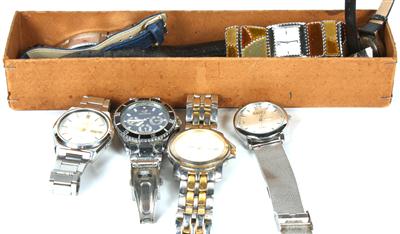 12 Armbanduhren Metall, - Arte e antiquariato
