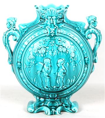 Flachvase, - Antiques and art