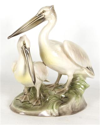 Paar Pelikane, - Kunst, Antiquitäten und Möbel
