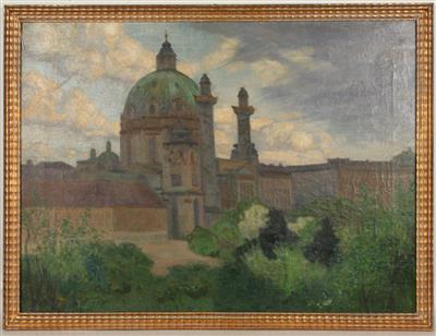 Künstler 1. Hälfte 20. Jh. Ansicht der Karlskirche, - Kunst, Antiquitäten und Möbel