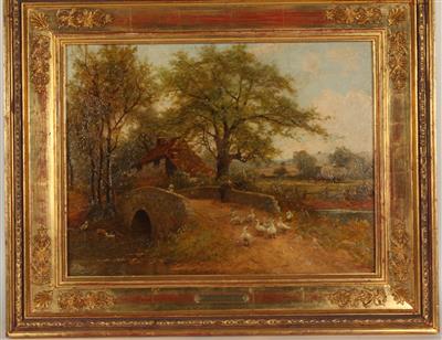 Künstler 20. Jh. Landschaft mit Bauernhaus, - Antiques and art