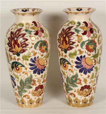 Paar Vasen, - Antiques and art