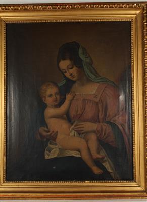 Künstler 19. Jh. Maria mit Kind, - Antiques and art