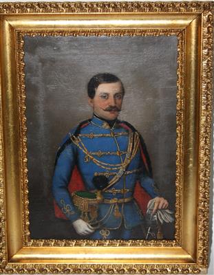 Künstler um 1900 Elegant gekleideter Herr in Galauniform, - Arte e antiquariato