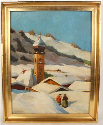 Künstler20. Jh. Ansicht aus Aurach bei Kitzbühel, - Antiques and art