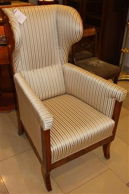 Ohrenbackenfauteuil, - Antiques and art