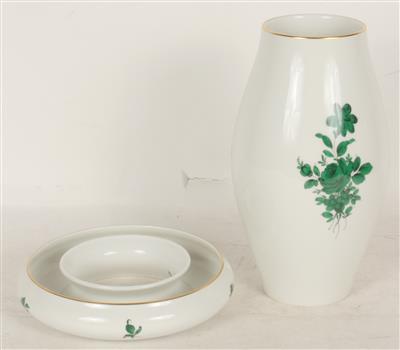 1 Vase, 1 Blumenring - Arte e antiquariato