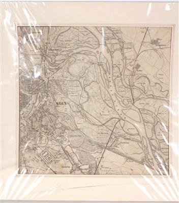 Alte Landkarte von Wien - Kunst, Antiquitäten und Möbel
