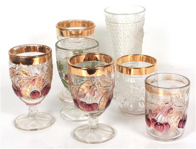 7 verschiedene Gläser - Antiques and art