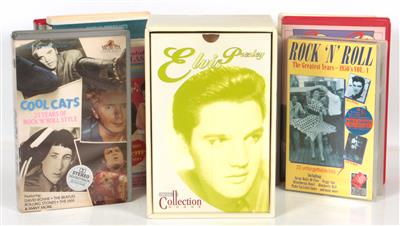 110 VHS-Videokassetten Elvis Presley vermutlich alle seine Kinofilme, - Gramodeska
