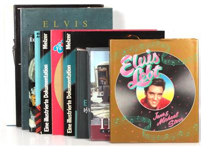 15 Fachbücher über Elvis Presley Bildbände, - Elvis Presley Memorabilia (discs, literature and collecting items)