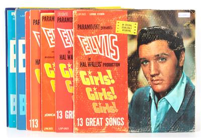 18 LP's Elvis Presley 7 x Girls! Girls! Girls! 11 x G. I. Blues, - Elvis Presley Memorabilia (discs, literature and collecting items)