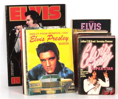 22 Fachbücher über Elvis Presley vorwiegend Taschenbücher dabei 2 x Elvis Recording Session, - Gramodeska