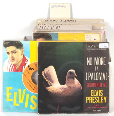 32 Singles Elvis Presley Pressungen aus Italien, - Elvis Presley Memorabilia (discs, literature and collecting items)