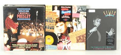 4 CD-Sammlereditionen Elvis Presley The King of Rock'n Roll, - Elvis Presley Memorabilien (Schallplatten, Literatur und Sammlerstücke)