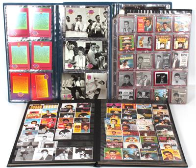 Großes Konvolut (einige 100 Stück) Elvis Presley Sammelkarten verschiedenste Serien, - Elvis Presley Memorabilien (Schallplatten, Literatur und Sammlerstücke)