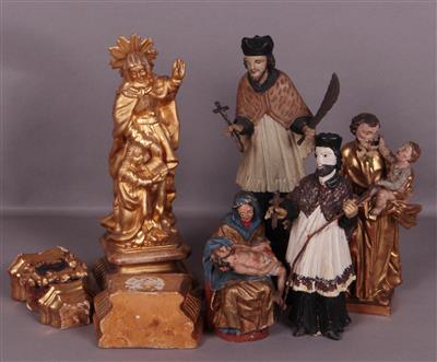 4 Assistenzfiguren 1 Pieta - Kunst, Antiquitäten und Möbel