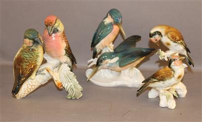 3 Vogelgruppen, - Antiques and art