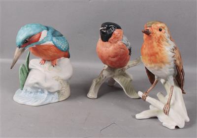 3 sitzende Vögel - Kunst, Antiquitäten und Möbel