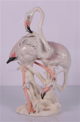 Paar Flamingos - Antiques and art