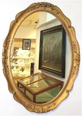 Ovaler Salonspiegel, - Antiques and art