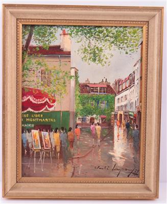 Straßenszene in Paris, - Kunst, Antiquitäten und Möbel