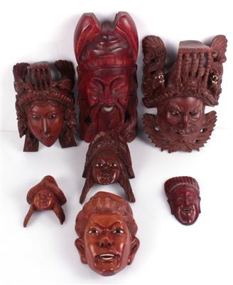 7 Asiatische Masken - Antiques and art