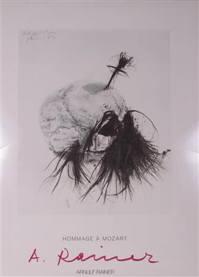 Hommage a Mozart Granolithographie nach Arnulf Rainer, - Antiques and art