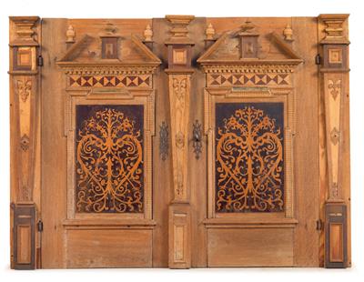 Zweiflügelige Frühbarocktür mit Lisenen, - Antiques and art