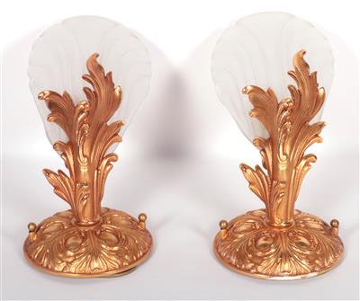 2 Wandappliken im Empirestil Metallguß vergoldet, - Arte e antiquariato