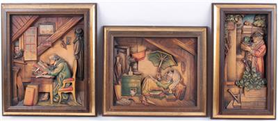 3 Motive nach Carl Spitzweg - Kunst, Antiquitäten und Möbel