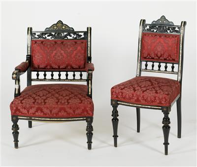 Satz von 4 Sessel und 2 Armsessel - Kunst, Antiquitäten und Möbel