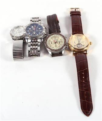 4 Herrenarmbanduhren - Antiques and art