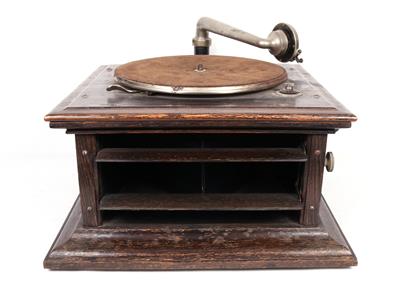 Trichterloses Tischgrammophon Columbia Viva-tonal Grafonola, - Historische Unterhaltungstechnik und Schallplatten