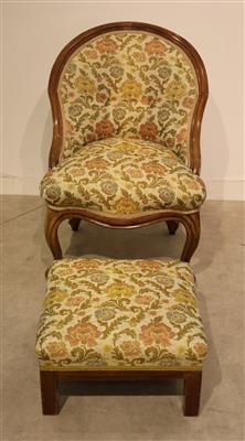 Spätbiedermeier Halbfauteuil - Antiques and art