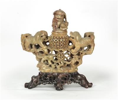 Chinesisches Räuchergefäß mit Deckel - Antiques and art